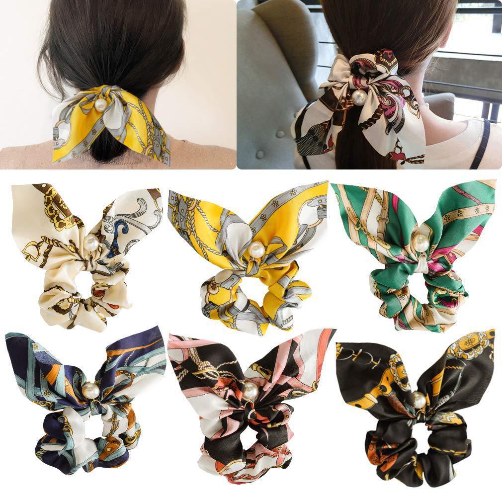 Pearl Pendant Large Intestine Ring Hair Band Women's Hair Knot Knotted Big Bow Hair Rope Pearl Pendant Large Intestine Ring Hair Band Women's Hair Knot Knotted Big Bow Hair Rope